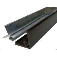 Стартовый профиль ДПК (не шлифованный) с алюминиевой направляющей Стартовый профиль ДПК (не шлифованный) с алюминиевой направляющей