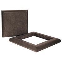 Комплект крышка и юбка из ДПК для столба Темно-коричневый Комплект крышка и юбка из ДПК для столба Темно-коричневый