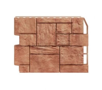 Фасадные панели (цокольный сайдинг) Туф Светло коричневый от производителя  Holzplast по цене 425 р