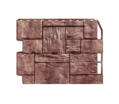 Фасадные панели (цокольный сайдинг) Туф коричневый от производителя  Holzplast по цене 425 р