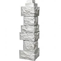 Угол наружный коллекция Дикий камень Мелованный белый Угол наружный коллекция Дикий камень Мелованный белый