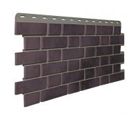 Фасадные панели (цокольный сайдинг) Кирпич Клинкерный 3D Коричнево-Чёрный