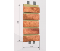 Наличник Обрамление высотой 5 кирпича Мюнхенский кирпич
