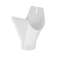 Воронка желоба RAL 9003 Белый 125/90 Воронка желоба RAL 9003 Белый 125/90